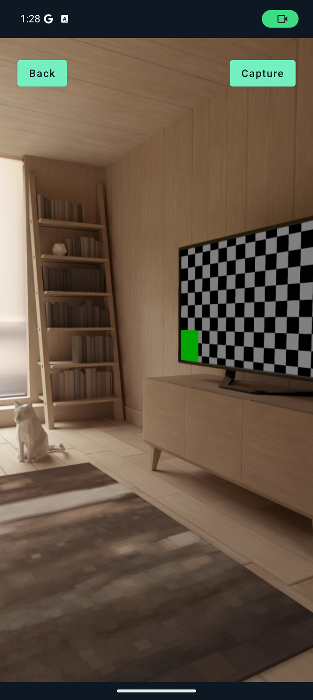 Vision Lab showing the camera preview and Capture button